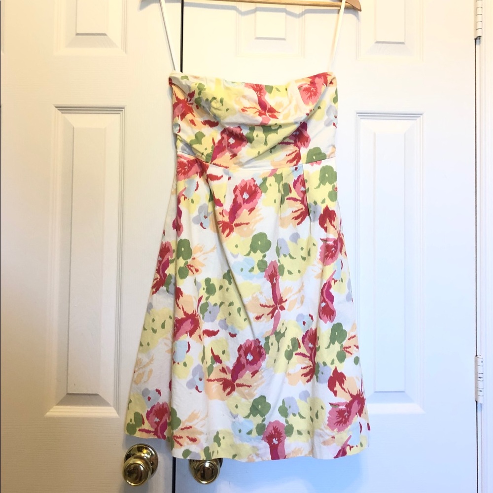 JCrew strapless floral dress